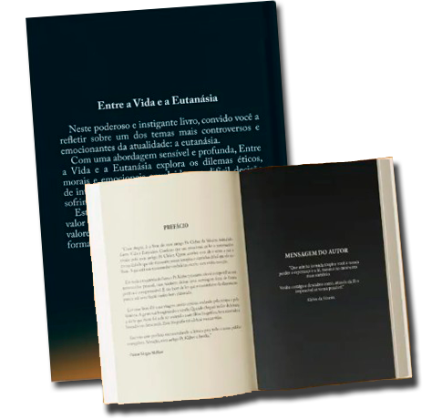 Livro aberto Entre a Vida e a Eutanásia, do Pr. Kleber da Silveira